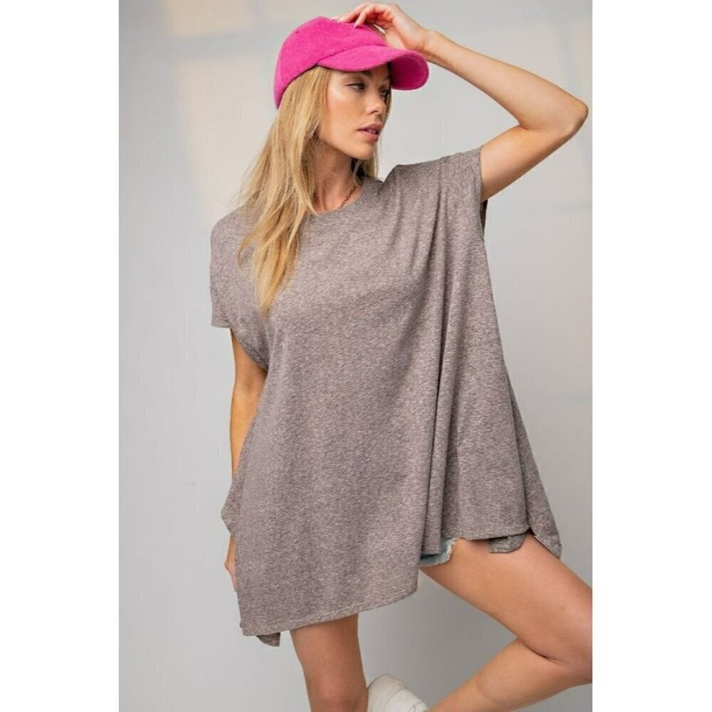 Weekender Legging Friendly Tunic Top in Mocha